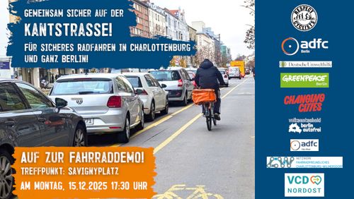 Radfahren auf der Kantstraße? Aber bitte nur sicher!