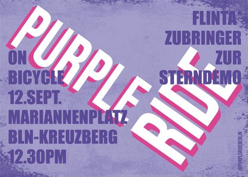 Purple Ride Zubringer zur Sterndemo 12.9.2026 | Bike Demo (FLINTA* & queer men only)