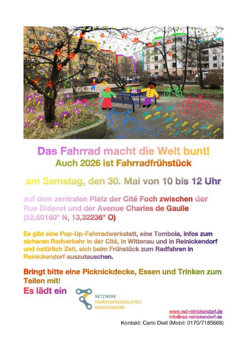 2. Fahrradfrühstück in der Cité Foche (Waidmannslust)
