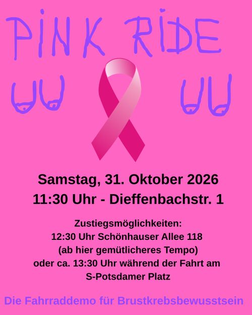 Pink Ride - Alle aufs Rad gegen Brustkrebs!