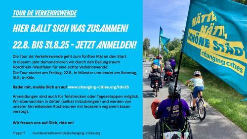 Tour de Verkehrswende 22.08.-31.08.2025