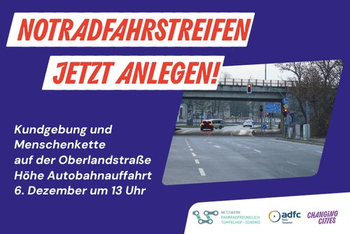 Oberlandstraße entschärfen - Notradfahrstreifen JETZT anlegen!