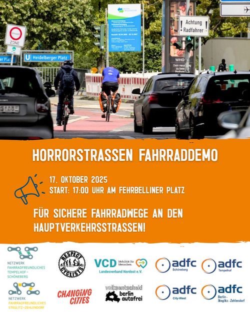 Schluss mit Horrorstraßen: Wir fahren wieder für sichere Hauptverkehrsstraßen in Berlin