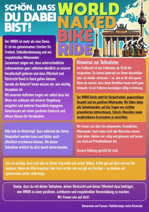 World Naked Bike Ride Berlin 2026