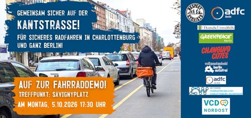 Radfahren auf der Kantstraße? Aber bitte nur sicher!