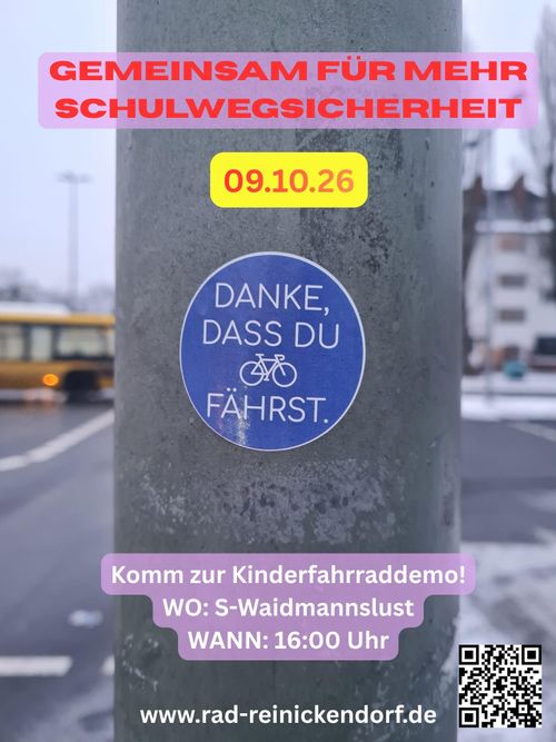 Kidical Mass in Hermsdorf und Waidmannslust