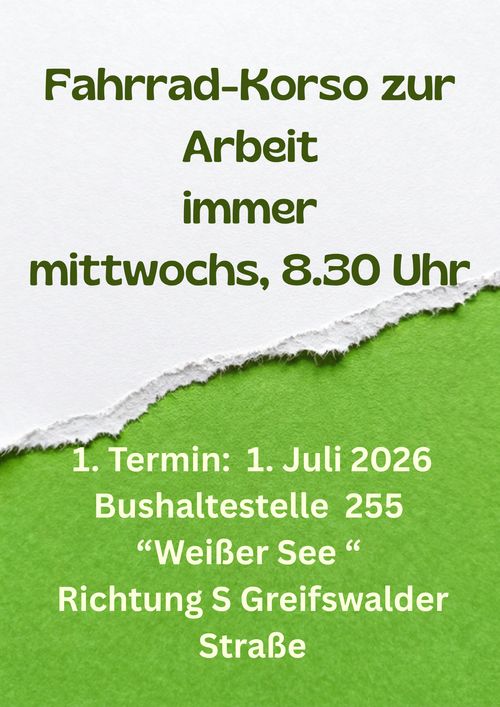 Fahrrad-Korso zur Arbeit