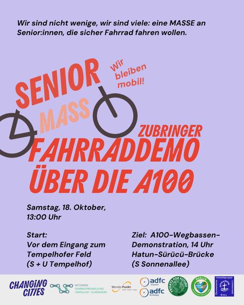 Senior Mass - Senior*innen für viel mehr sichere Radwege