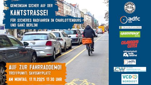 Radfahren auf der Kantstraße? Aber bitte nur sicher! 